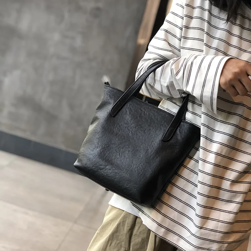 

2023 Simple Head Layer Cowhide Handbag Soft Leather Women's Bag Small Bag Leather Hand Shoulder Bag