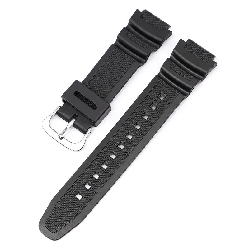 Premium 18mm Black Silicone Rubber Watch Strap with Pin Buckle