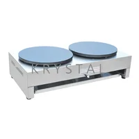 Gas Type Crepe Makers 6000W Double Pan Crepe Makers Commercial Pancake Baking Machine FYA-2R 1