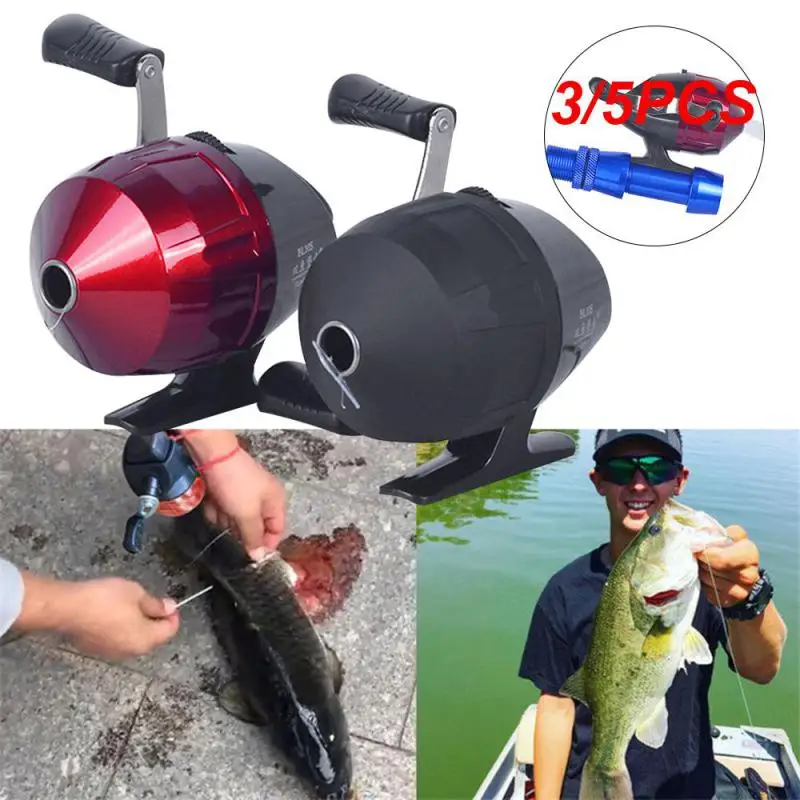 

3/5PCS Stainless Steel Spincast Fishing Reels Spinning Wheel Slingshot Wheel Shooting Harpoon Dart Reel Hunting Ice Sea Fishing