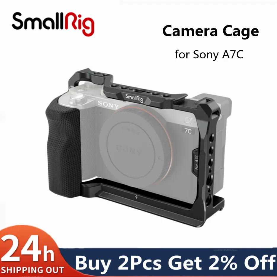 Gabbia Per Fotocamera Smallrig Con Impugnatura Laterale In Silicone Grip Rig Full Dslr Camera Cage Per Accessori Per Fotocamere Sony Alpha A7C A7C 321