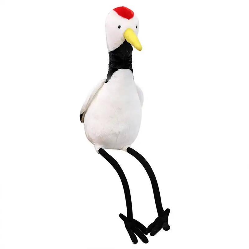 

Crane Stuffed Toys Red Crowned Crane Plush Toy Doll PP Cotton Filling Stuffed Animal Toy For Bedroom Game Room Kids Room Couch