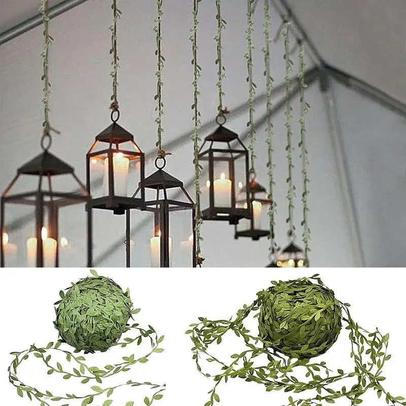 

Leaf Wall Decor Waterproof Artificial Greenery Garland Dangling Vine Ornaments For Wedding Party Elegant Room Decors For