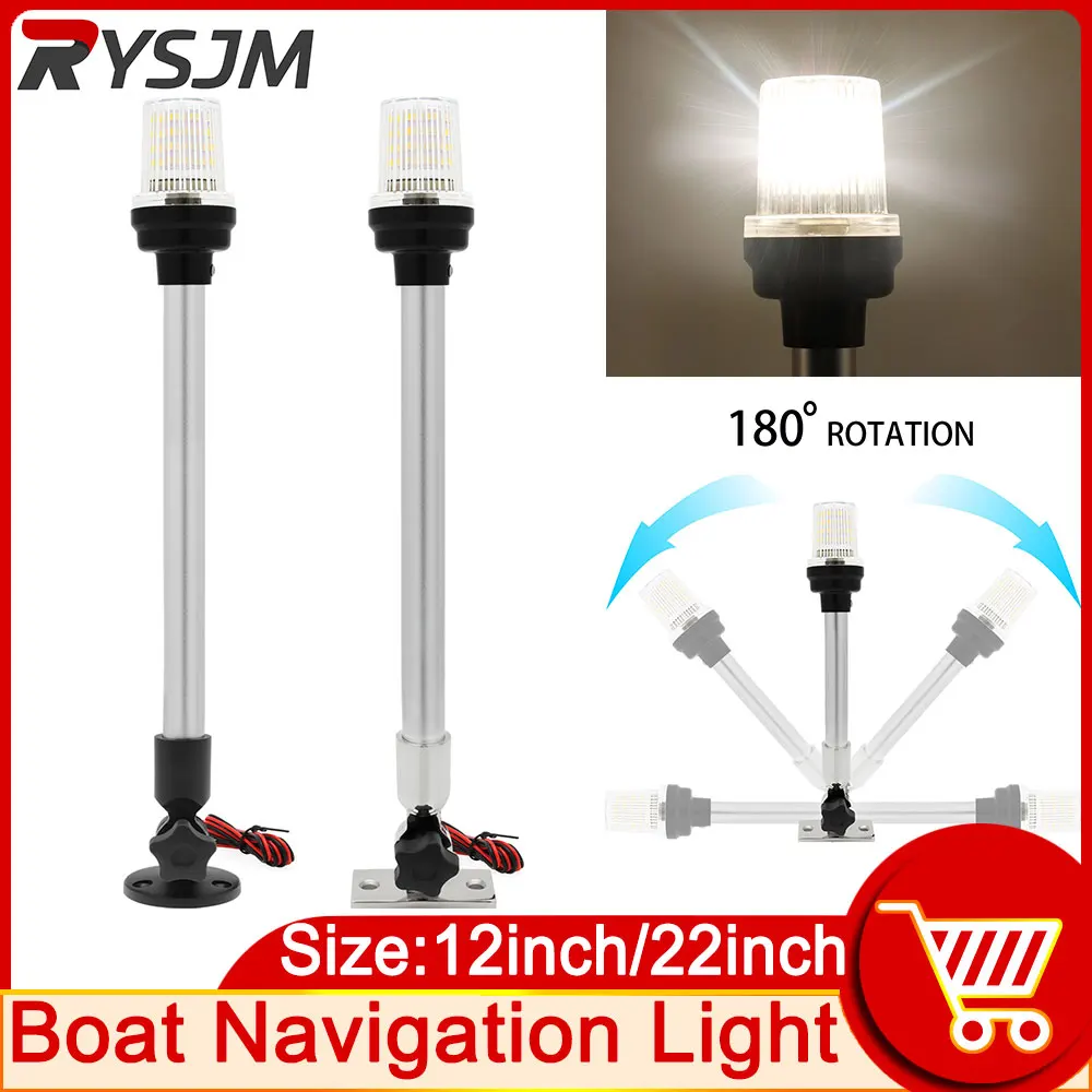

Marine Accessories Boat Navigation Light LED Waterproof Fold Down Marine Light Yacht Sailing Signal Lamp Motorboat Hunting Night