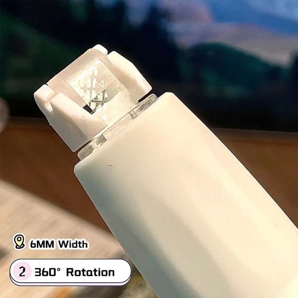 360도 회전 펜 모양 프레스 도트 접착 테이프 양면 접착 테이프 DIY 스크랩북 롤러 접착 테이프