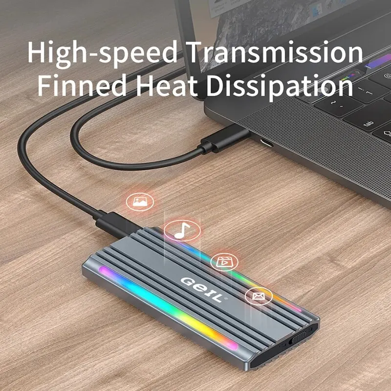 GeIL  M.2 NVMe SSD ̽, USB 3.2 Gen 2 ̽, C Ÿ + USB HD 丮 ڽ,   Ͽ콺, 10G-T3 SSD Ŭ