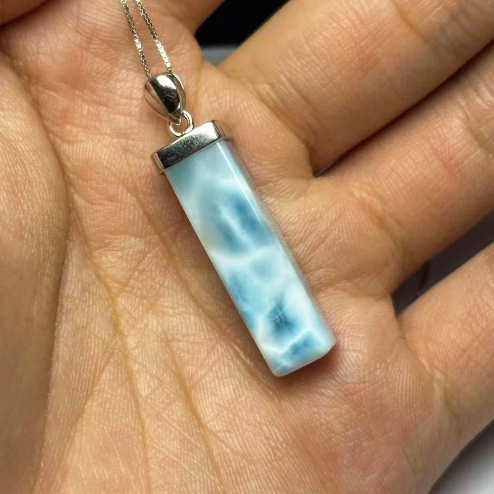 ❤larimar❤ Larimar Leather Necklace Jordan | Larimar Stone | The