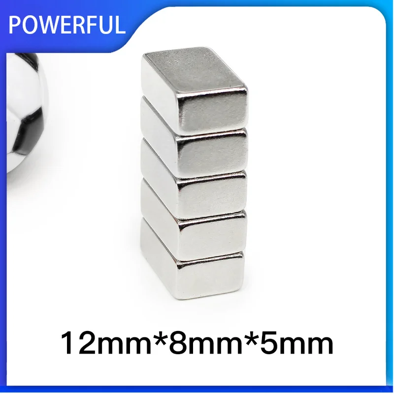 

5~200PCS 12x8x5mm Quadrate Strong Powerful Magnets Block 12mm x 8mm x 5mm N35 Rectangular Permanent Neodymium Magnets