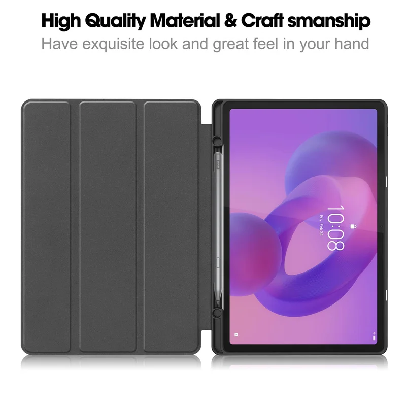 Premium Leather Magnetic Smart Cover with Pen Holder