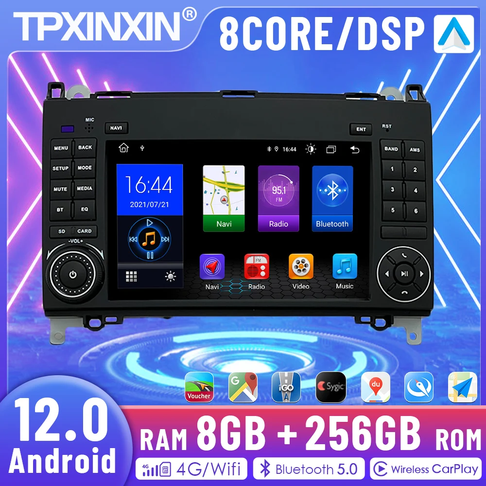 

2 Din 7INCH Car Radio Multimedia Video Player For Mercedes-Benz B200 Gps Navi Stereo 4G Rds Dsp Carplay Android 12.08GB+128GB