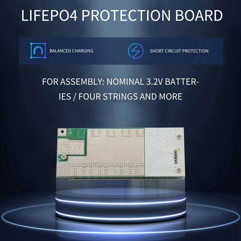 밸런스드 업 인버터 포함 보호 회로 기판, 에너지 저장 팩 충전기 배터리, Lifepo4 Bms, 4S, 12V, 100A, 3.2V