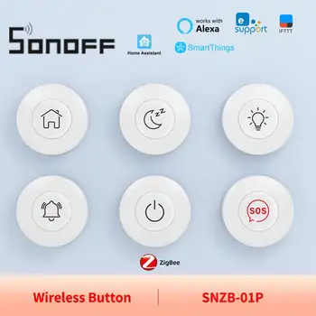 SONOFF Zigbee 무선 스위치 SNZB-01P 스마트 장면 양방향 제어 홈 SOS 단추, eWeLink를 통한 스마트 홈, 알렉사와 함께 작동