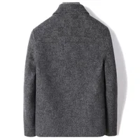 Double Sided Cashmere Jacket Man Sheep Suit Mens Casual Blazer Fashion Cargo Wool Coat Short Cashmere Jackets For Men Blazer 2