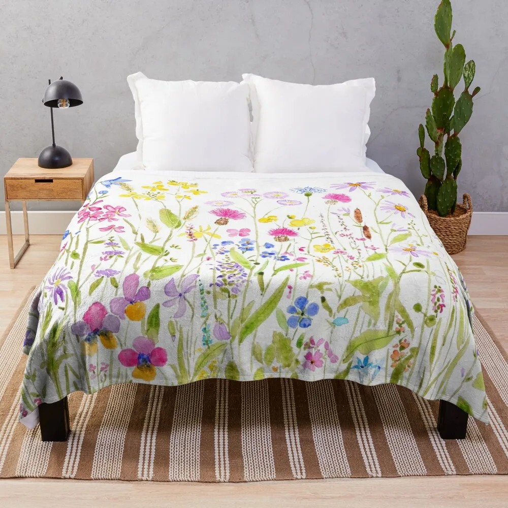 

Красочное одеяло с полями, акварелью, Роскошное дизайнерское теплое одеяло для зимы, роскошные гигантские одеяла для дивана