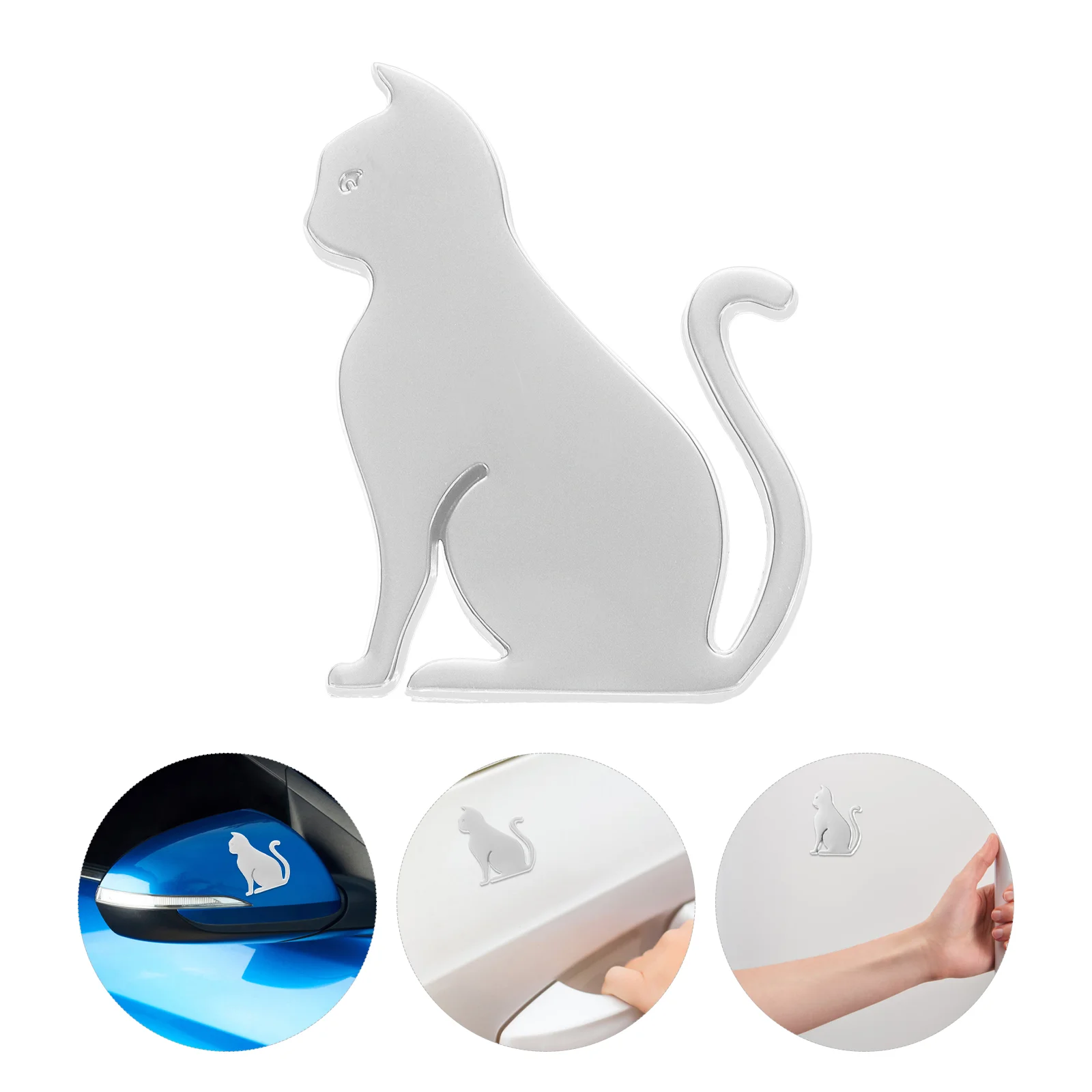 

Metal Cat Adhesive Car 3D Cat Sticker Decals for Vehicles Car Truck Automotive