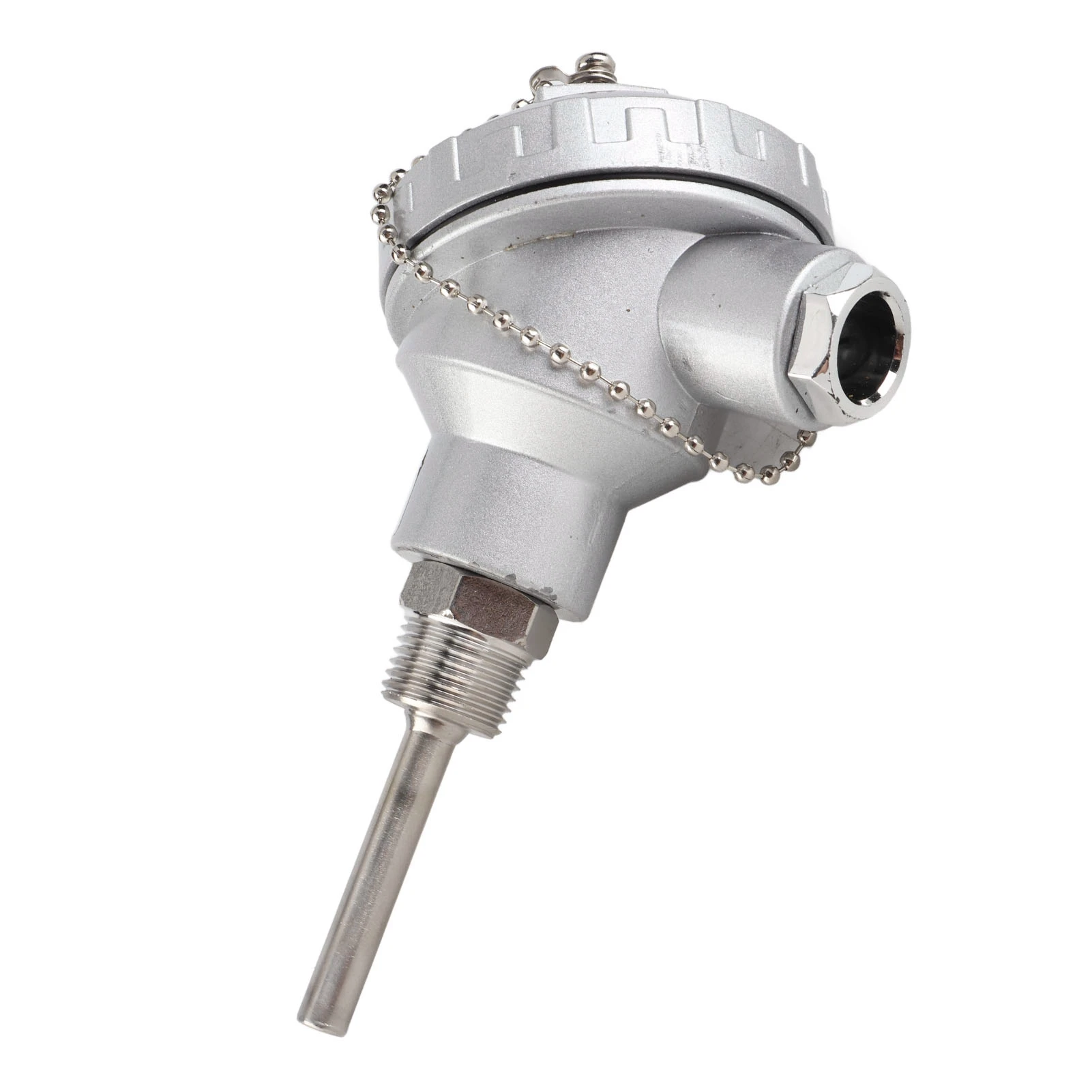 Resistance Temperature Detector PT100 Temperature Sensor Probe 1/2" NPT Thread Thermocouple Terminal Head Temperature Sensor
