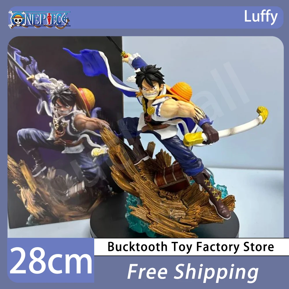 

Цельная аниме-фигурка обезьянка D Luffy, 28 см, фигурки, соломенная шляпа, объемная коллекция, Статуэтка из ПВХ, орнамент, игрушки