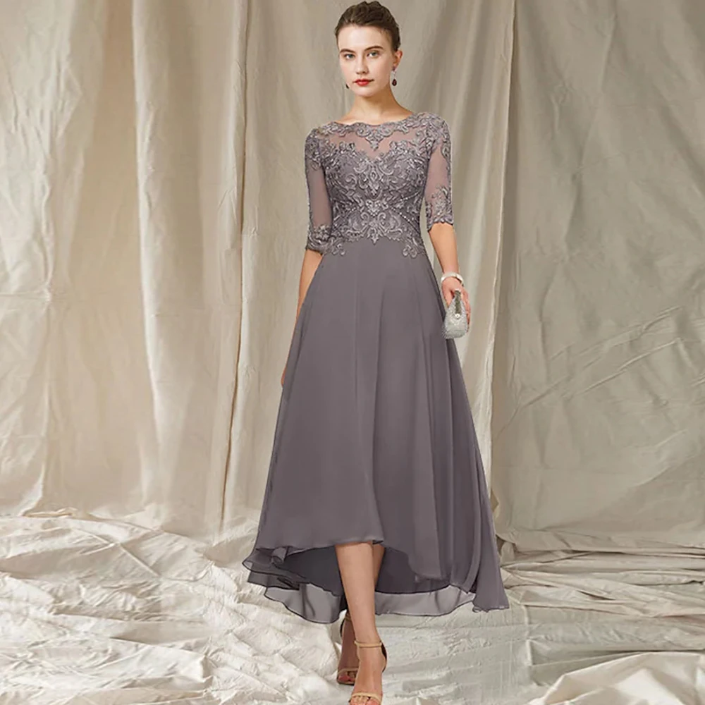 Customized-Elegant-Applique-Mother-of-the-Bridal-Dresses-Simple-Tea ...