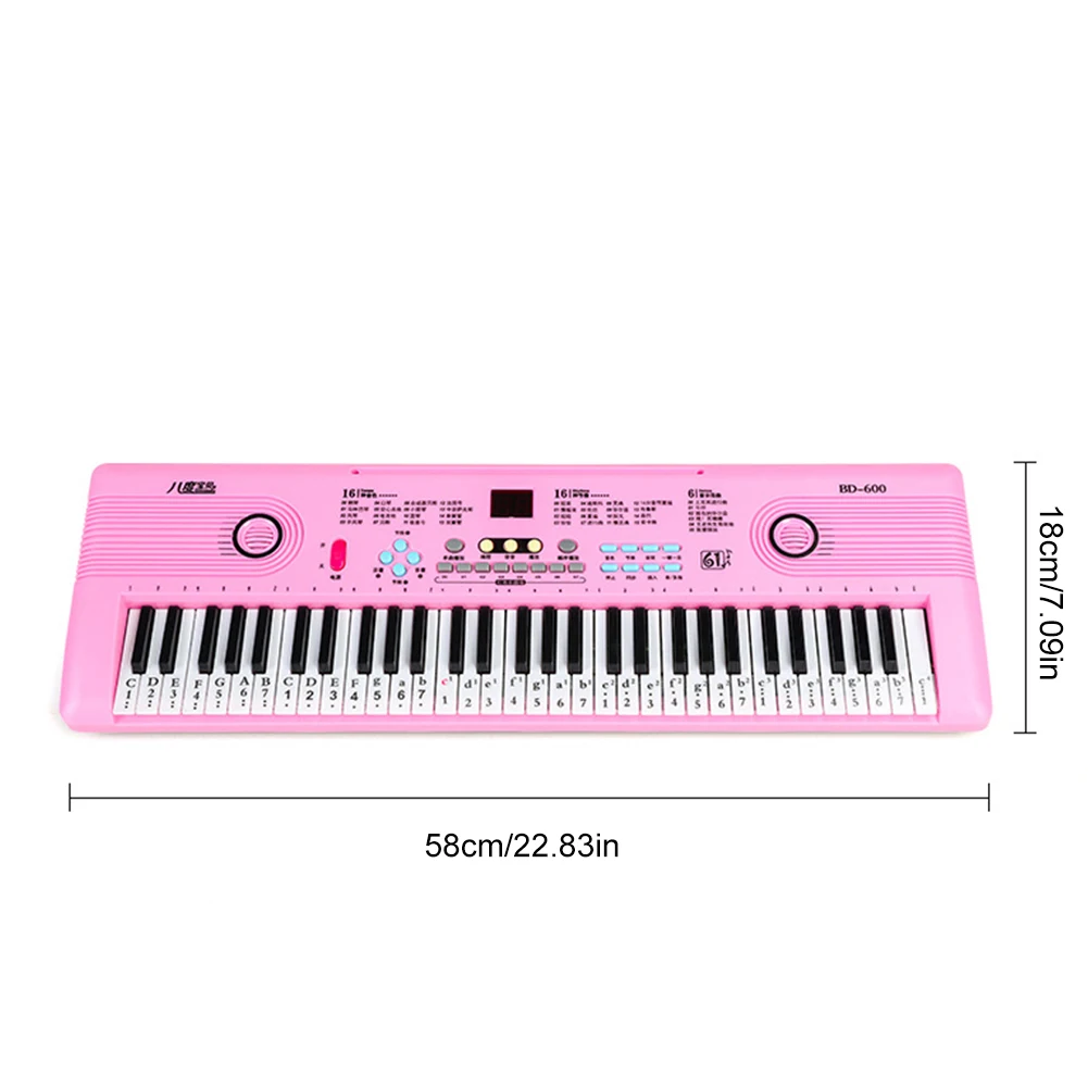 Electronic Musical Instrument 61 Keys Digital Electronic Piano Professional Portable Electronic Piano Keyboard with Microphone
