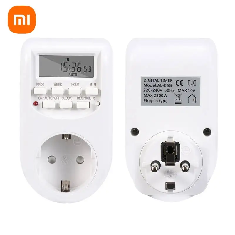 

Xiaomi EU Standard Mechanical Electronic Digital European Socket Timing Smart Plug Timer Switch 220V 50HZ 10A Home Timing Tools