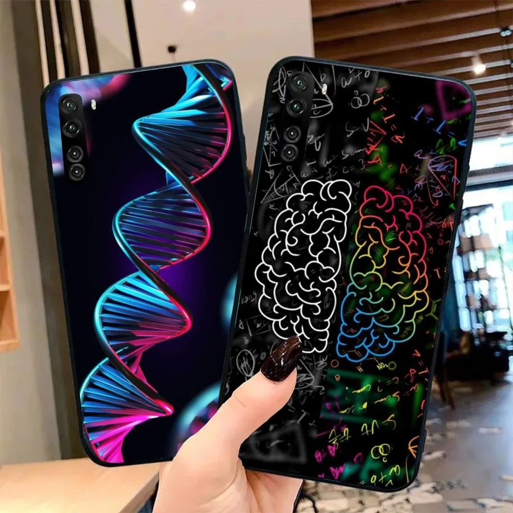 Dna Brain Neuron Custodia Per Cellulare Per Oppo Find X5 X3 X2 A93 Reno 8 7 Pro A74 A72 A53 Cover Morbida Nera Per Telefono Funda