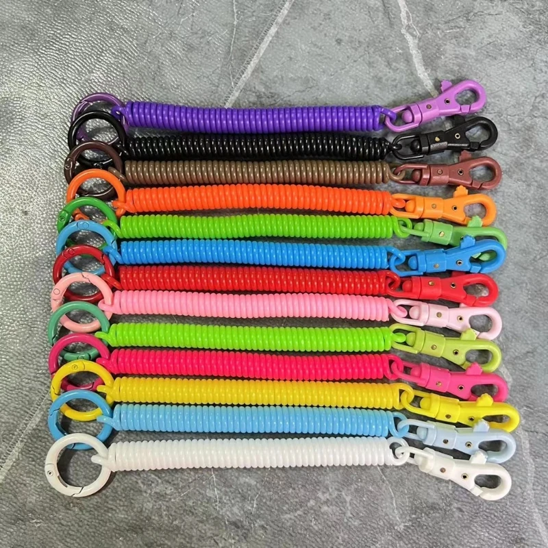 Whistle Keychain Tactical Keychain Keychain Charm Keychain Carabiner Keychain Tool Coil Springs Keychain Stretchy Spirals Spring Coil Retractable Springs Keychain Metal Clasp Key Chain Holder Lanyard