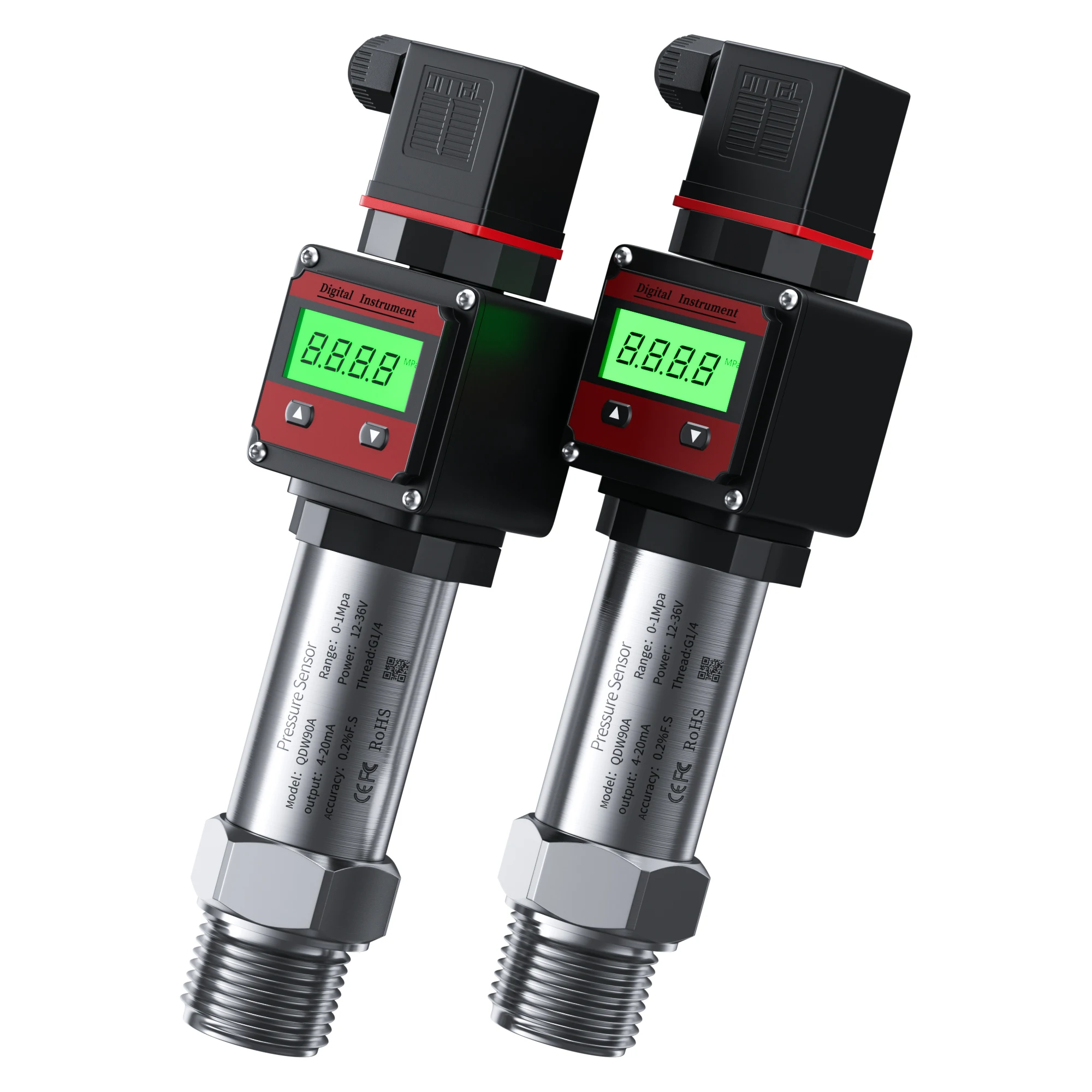 Digital Pressure Transmitter RS485 0-10V 4-20mA with 0-4bar 0-100bar 0-300bar LCD Pressure Transducer M20*1.5 Sensor pressure sensor