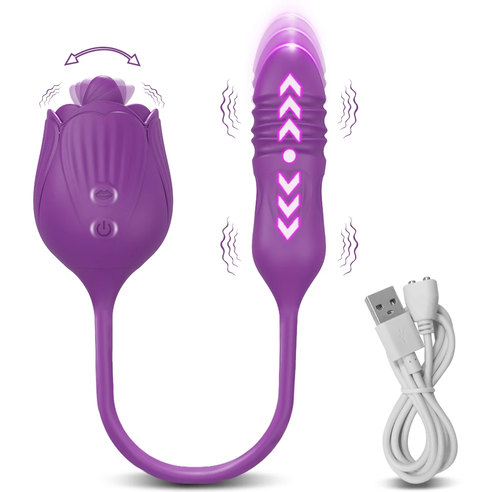 Vibrator vibrant pentru femei, clitoris, sfarcuri, stimulator de masaj, silicon, sex feminin pentru adulți, supt și lins, împingând_voghion.com
