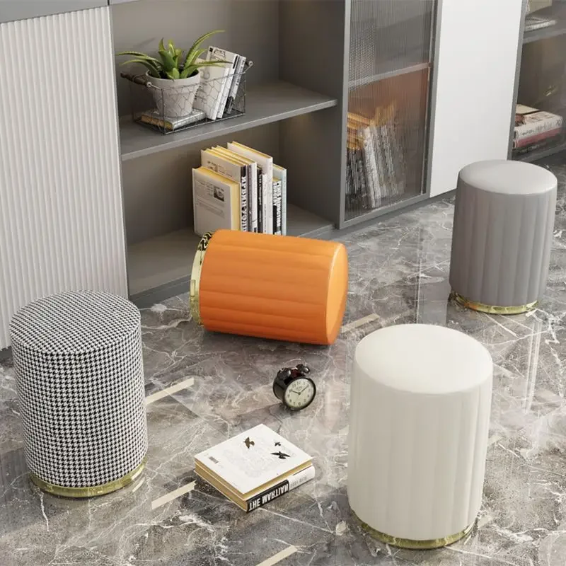 

Роскошный кремовый стул для спальни, стул для обуви, стулья для творчества, кожаные маникюрные туфли, мебель для гостиной