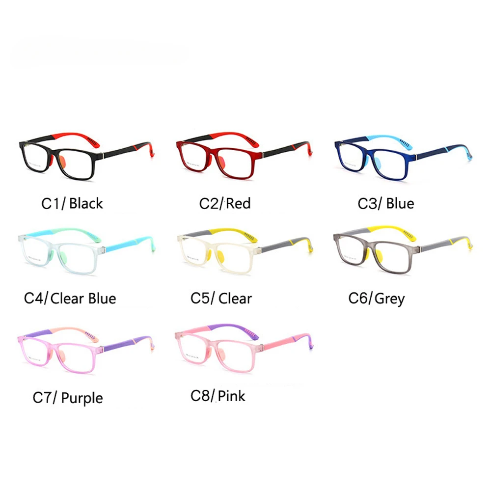 Fashion Kids Eyeglasses Boy Girl TR90 Children Optical Flexible Eyewear Protective Myopia Frames Prescription Glasses