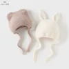 Dave Bella Girls Hat Winter Autumn Warm Baby Kids Cute Ear Protection Soft Thick Plush Cap Newborn Bonnet Children Hat DB4253420