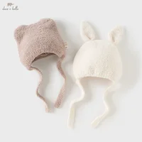 Dave Bella Girls Hat Winter Autumn Warm Baby Kids Cute Ear Protection Soft Thick Plush Cap Newborn Bonnet Children Hat DB4253420