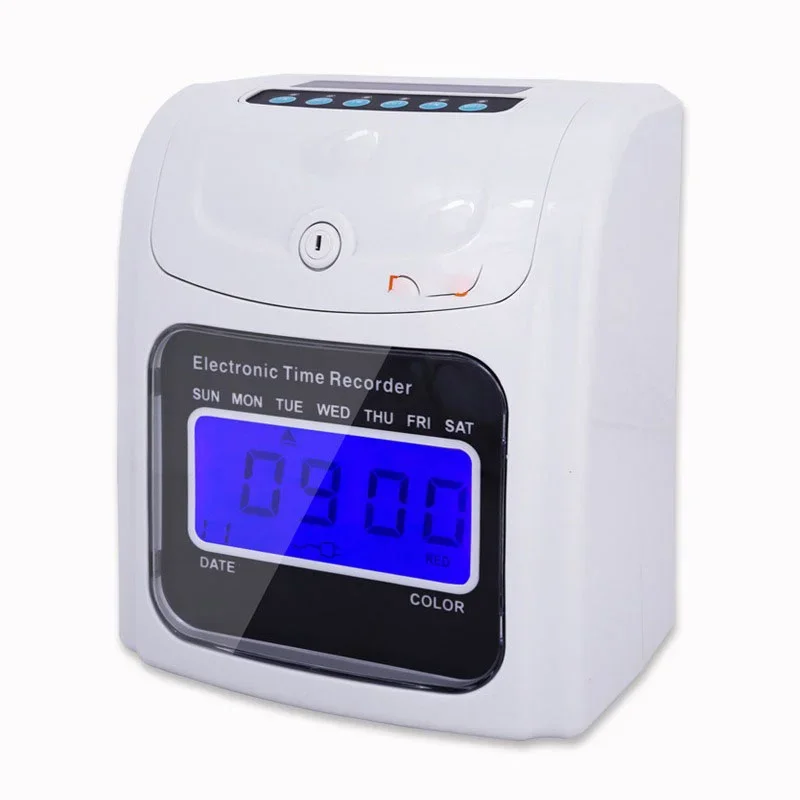 

Electronic Time Clocks English Electronic Attendance Machine Employee Labor Card Battery Power Outage Available English Multi
