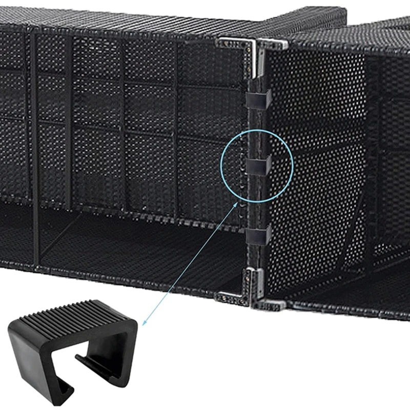 8 Pcs Anti-Deformed Rattan Furniture Connectors For Outdoor Sofa Plastic Clamps Wicker Chair