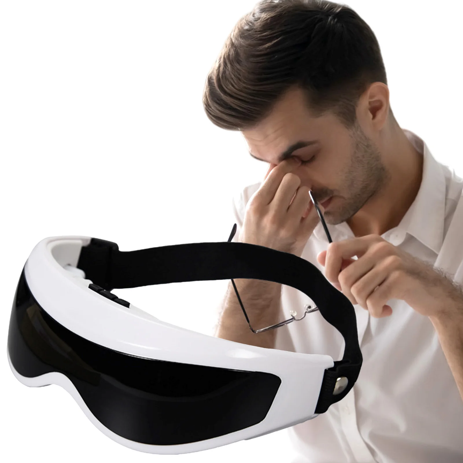 

Electric Vibration Eye Massager Smart Vibration Eye Care Compress Massager for Relax Migraines Relief Improve Sleep