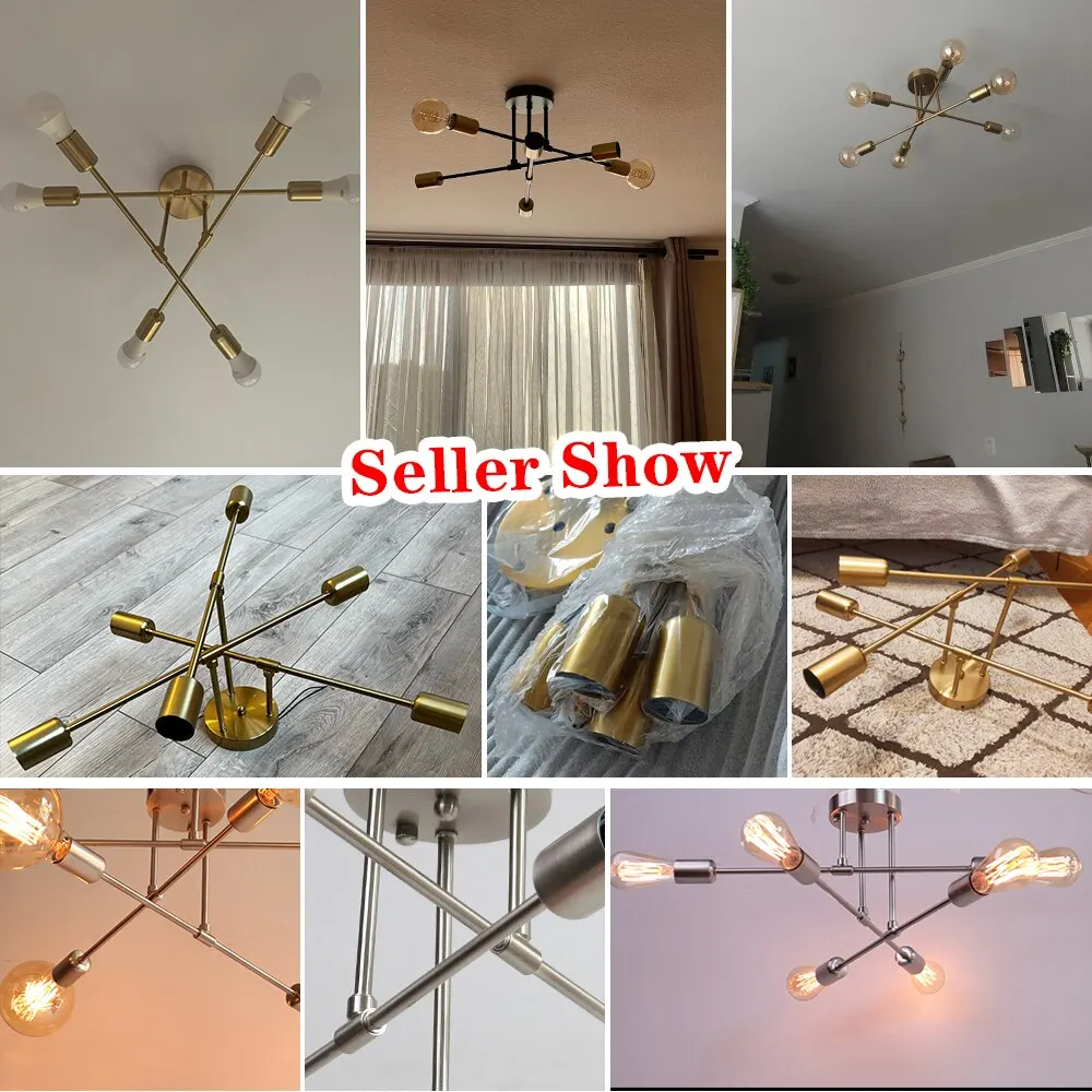 LED Ceiling Light Ceiling Light Modern LED Ceiling Lights Industrial Iron Black/Golden Nordic Minimalist Home Decoration Living Room Dining Room Ceiling Lamps
