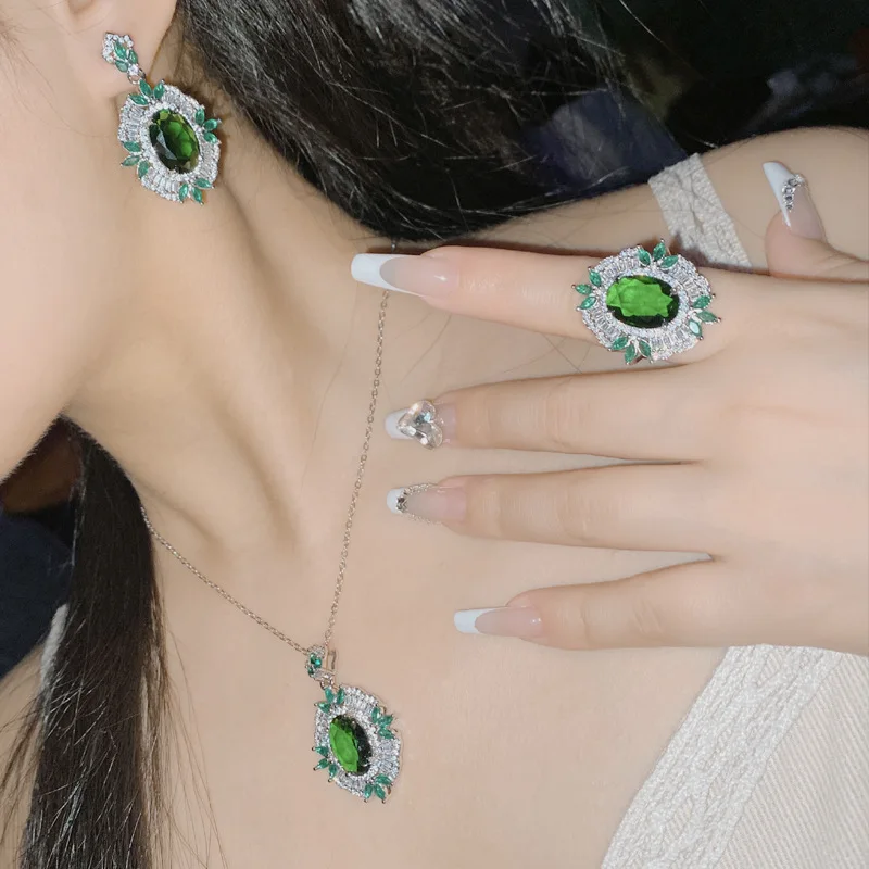 Set Gioielli Natale Donna In Argento 925 - Collana Con Ciondolo Fiocco Di Neve E Orecchini A Perno, Con Zirconia Cubica, In Scatola Regalo