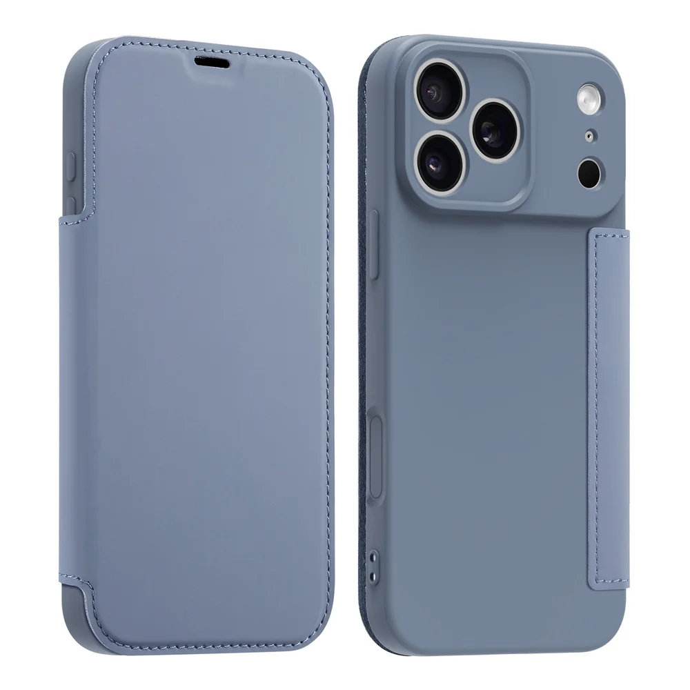 Luxury Leather Silicone Flip Wallet Card Case - Soft Cover