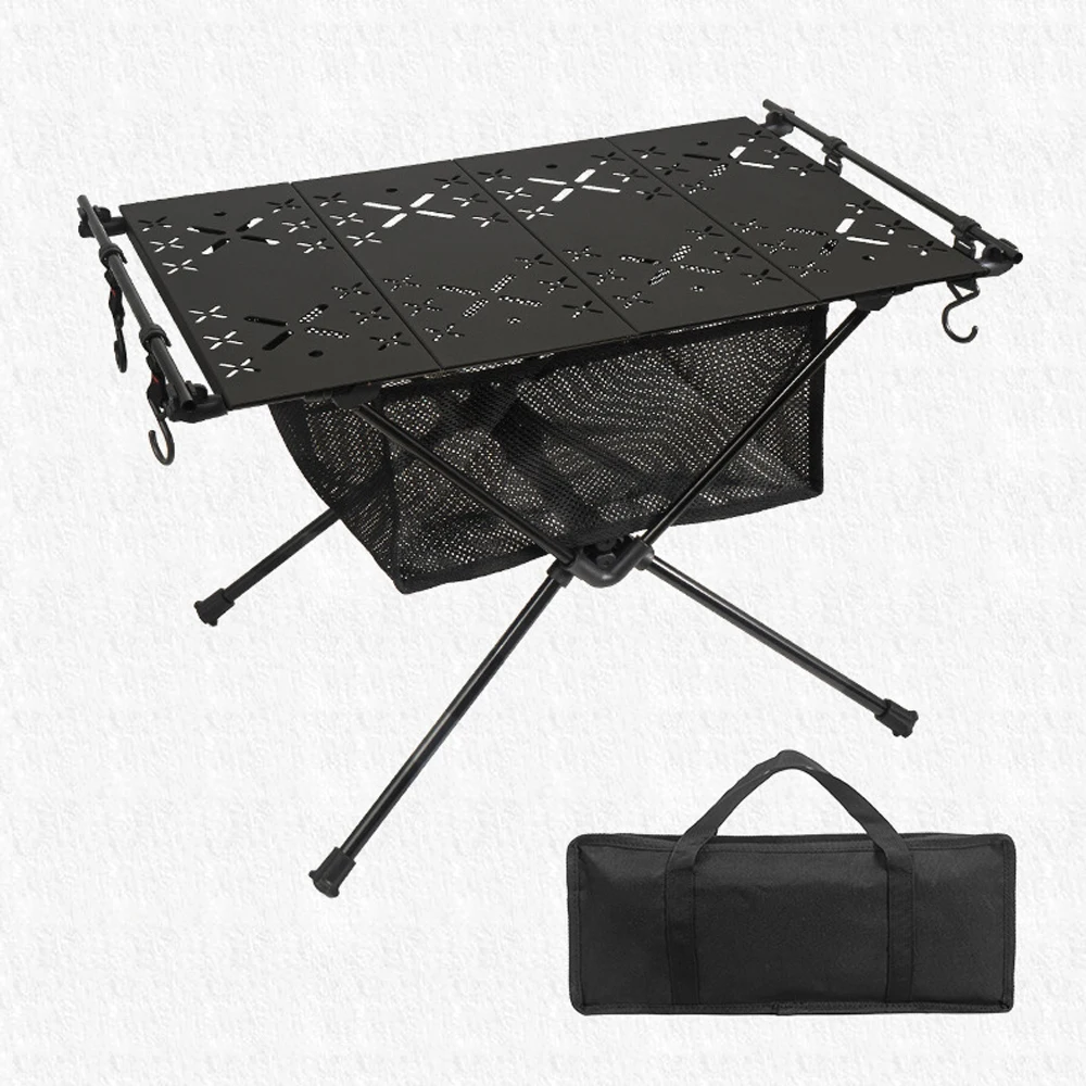 

Aluminum Alloy Folding Table Multifunction Ultralight Barbecue Camping Table Hiking Roll-Up Desk with Storage Bag for BBQ