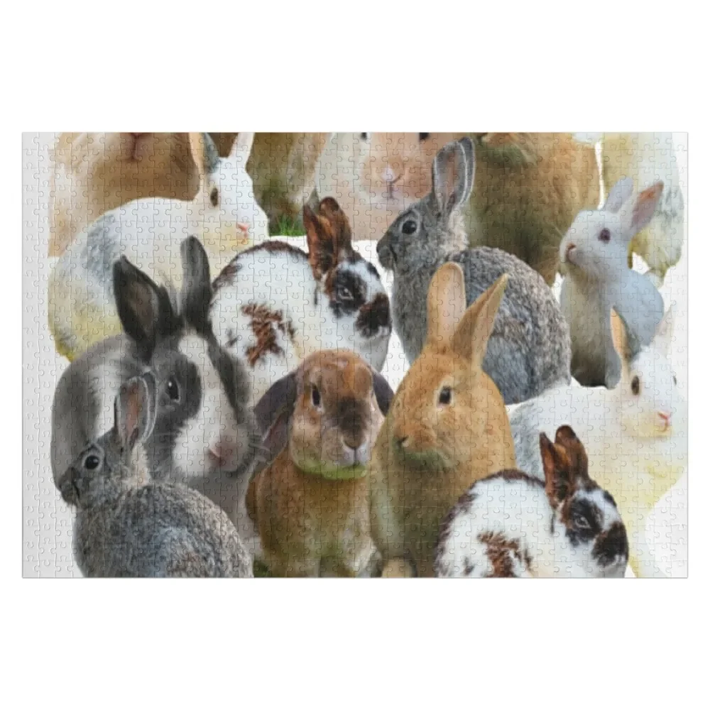 

Cute rabbits/bunnies Jigsaw Puzzle Diorama Accessories Wood Photo Personalized Puzzle