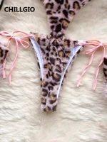 CHILLGIO Women Leopard Print Velour Bodysuits Fashion One Piece Combination Catsuits Halter Vintage Bodycon Sexy Onesie Lingerie - Image 4