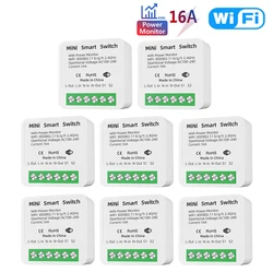 Enhanced WiFi Smart Switch with Energy Monitoring and Voice Control Integration - Smart Switch (8pcs With PowerMeter)