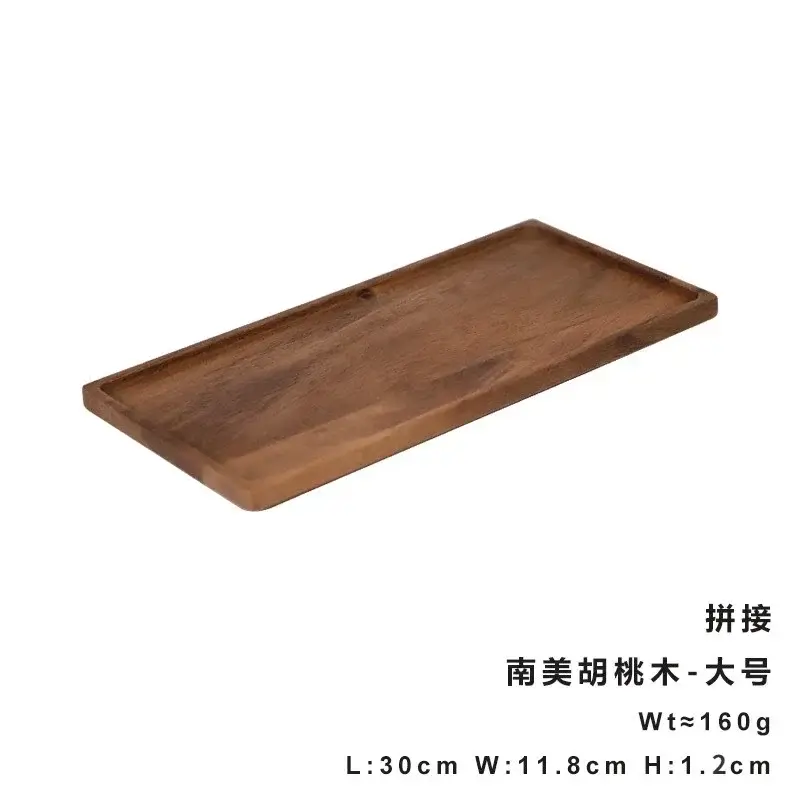Rectangle Wooden Tea Tray Serving Table Plate Snacks Food Storage Dish for Hotel Home - Image 11