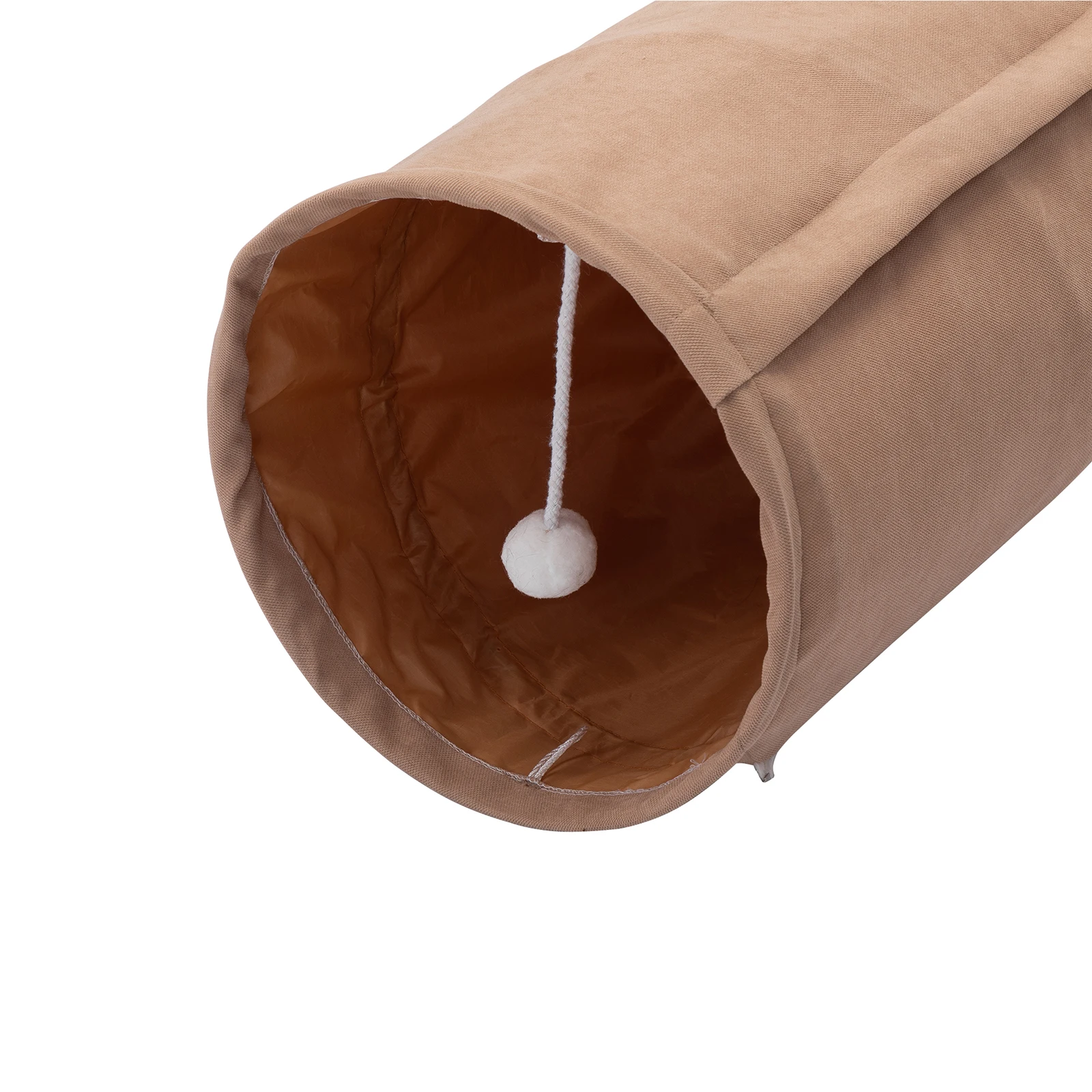 Collapsible Cat Tunnel Bed for Indoor Cats, Washable Cat Hide Tunnel with Hanging Toys and Cushion Mat 5