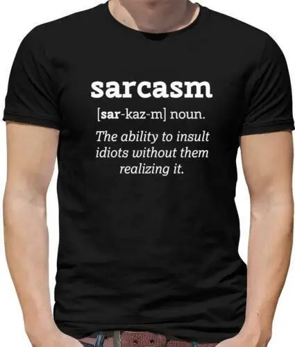 

Мужская футболка Sarcasm определение-Sarcastic-смешной-словарь-Веселая
