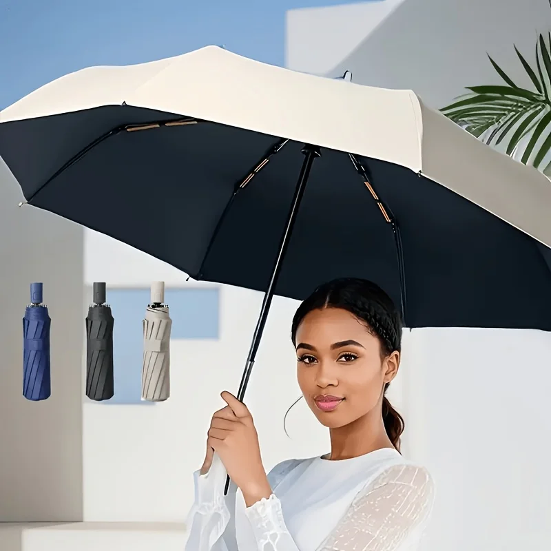 Advanced Wind-Resistant Automatic Folding Umbrella with UV Protection