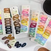 10pcs 5cm Frosted Simplicity Hairpins for Girls Oval Triangle Square Hair Clips for Kids Snap Hair Clips Hairpins Click Clacks 3