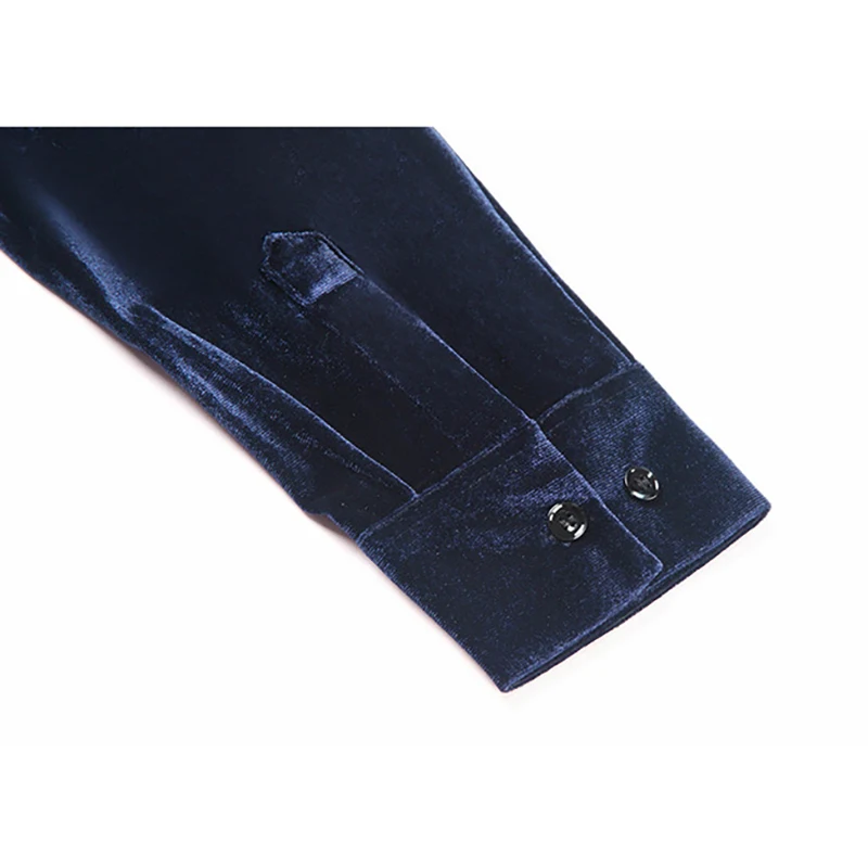 Men's Velvet Long Sleeve Shirt