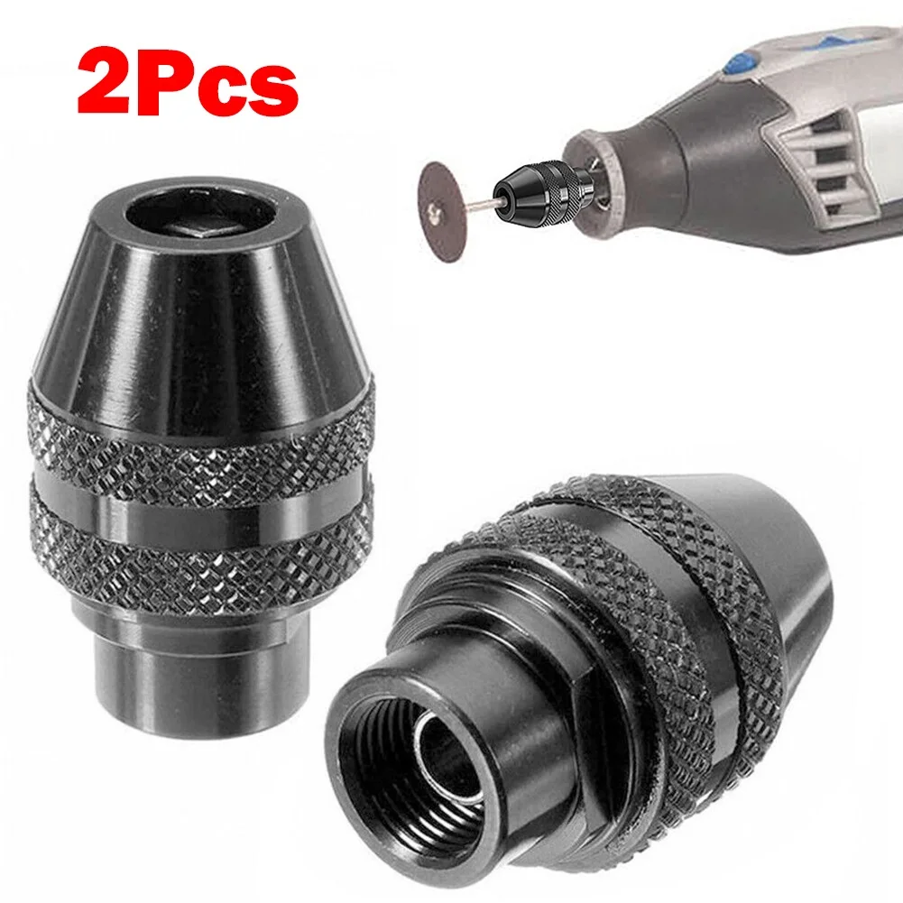 2Pcs 4486 Multi 0.8-3.2mm Keyless Drill Chuck Quick Change Clamps For Dreme 3000 4000 7700 8200 275 285 395 398 Rotary Tool 2pcs quick push on ohm matching balun 75 300 ohm signal adapter