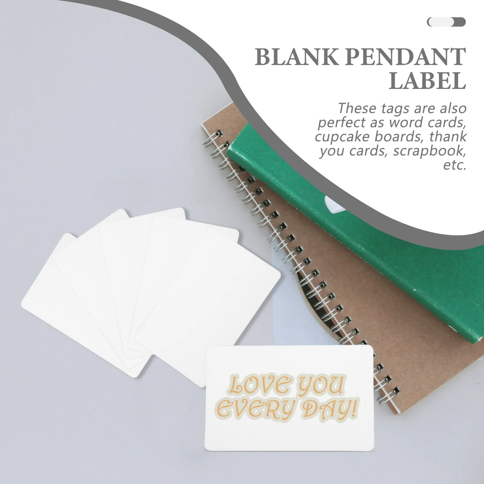 100Pcs PVC 빈 명함 미완성 라벨 경량 페인트 가능 DIY 선물 태그 공예 용품 빈 명함